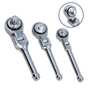 Socket Ratchet Angled Offset Flexi Head 3pc 1/4 3/8 & 1/2 drive TE219