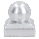Metal Fence Post Caps Round / Ball 75mm x 75mm Protector Cover Silver