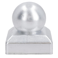 Metal Fence Post Caps Round / Ball 75mm x 75mm Protector Cover Silver