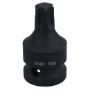 1/2in Drive Male Torx Star Impacted Impact Shallow Stubby Socket T55 – T100