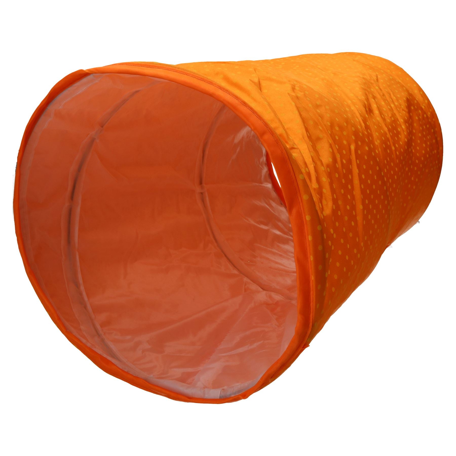 Tunnel de jeu pliable orange cache-cache pour chat et chaton