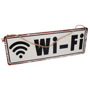 Metallschild zum Aufhängen im Retro-Stil, WiFi-Plakette, für Zuhause, Geschäft, Café, Geschenk, 36 x 13 cm