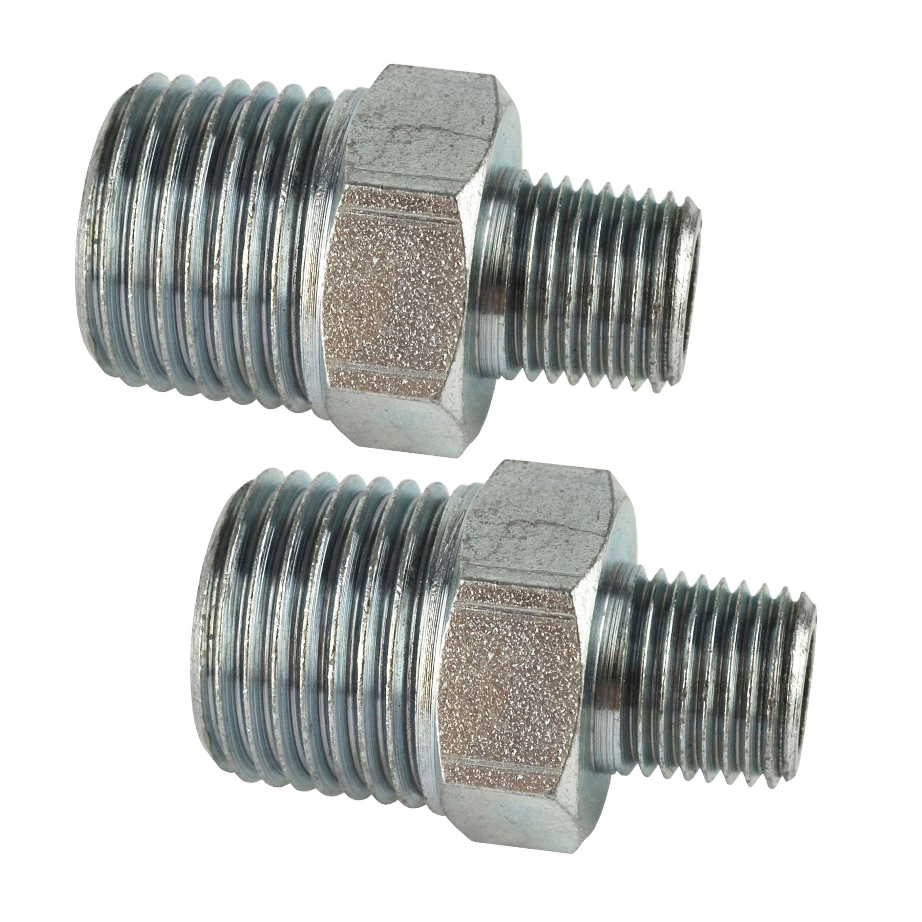 1/8 BSP Male to 1/4 BSP Male Step Up / Down Thread Union Air Fitting 2 PK FT084
