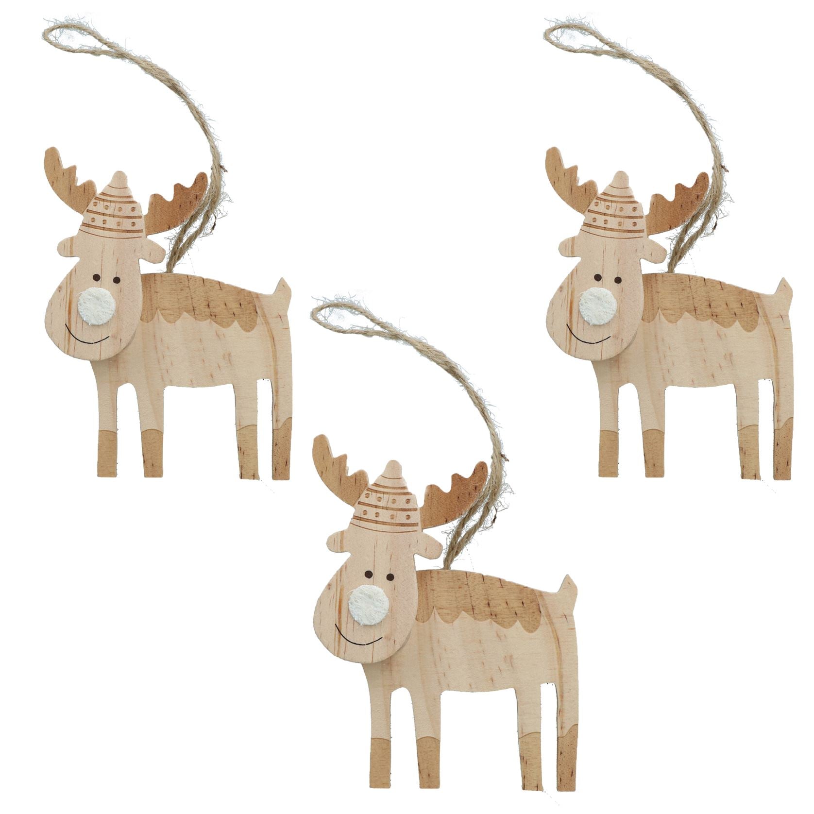 Small Animals  Christmas Gift Rodolfo Reindeer Gnaw 13 x 9.5cm 3PK