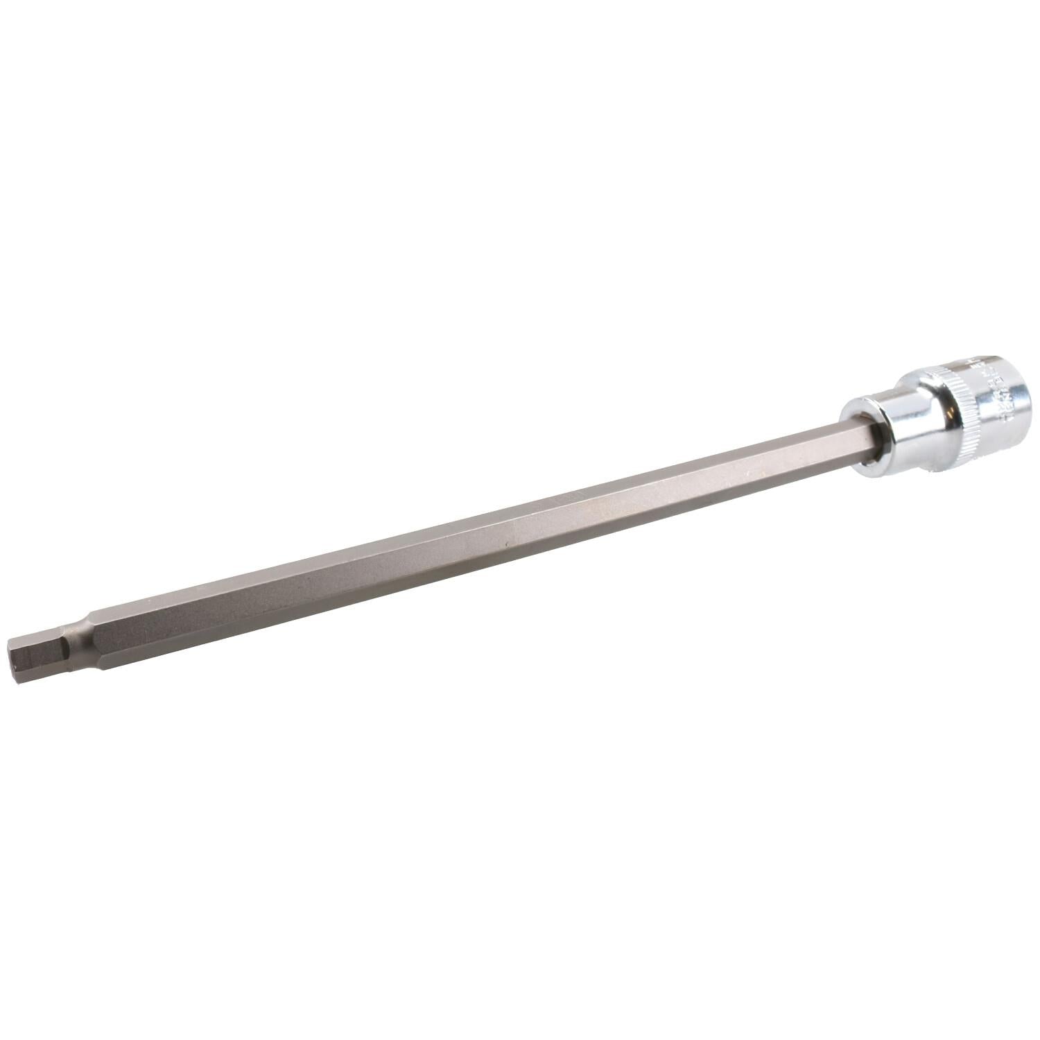 6mm Hex Allen Key Long Bit Internal Socket Metric 1/2" Drive 200mm Length Cr-V