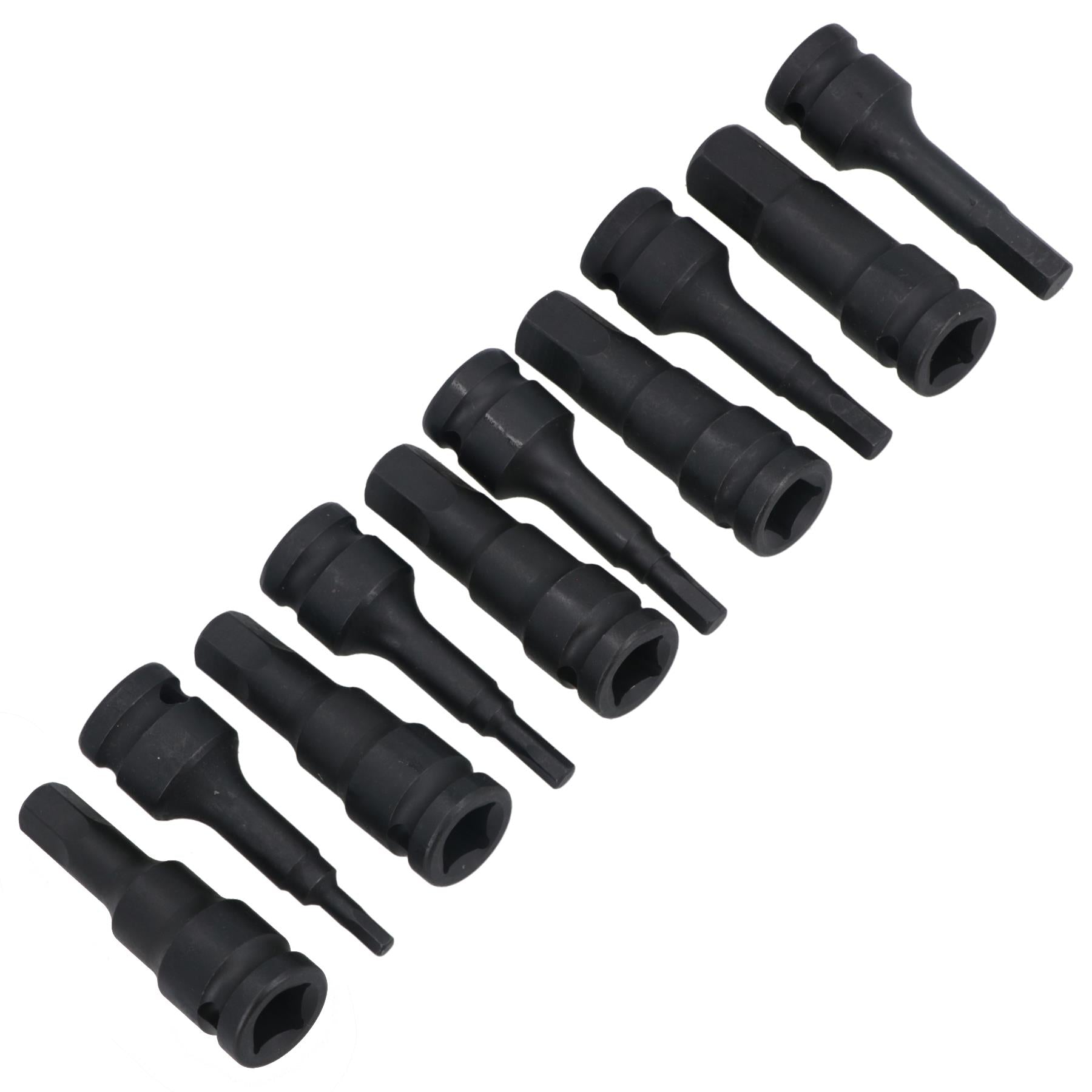 Metric MM Impact Impacted Allen hex Key Sockets Extra Long 5mm – 19mm 10pc