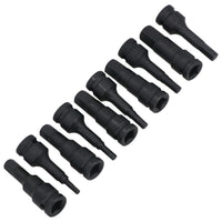 Metric MM Impact Impacted Allen hex Key Sockets Extra Long 5mm – 19mm 10pc