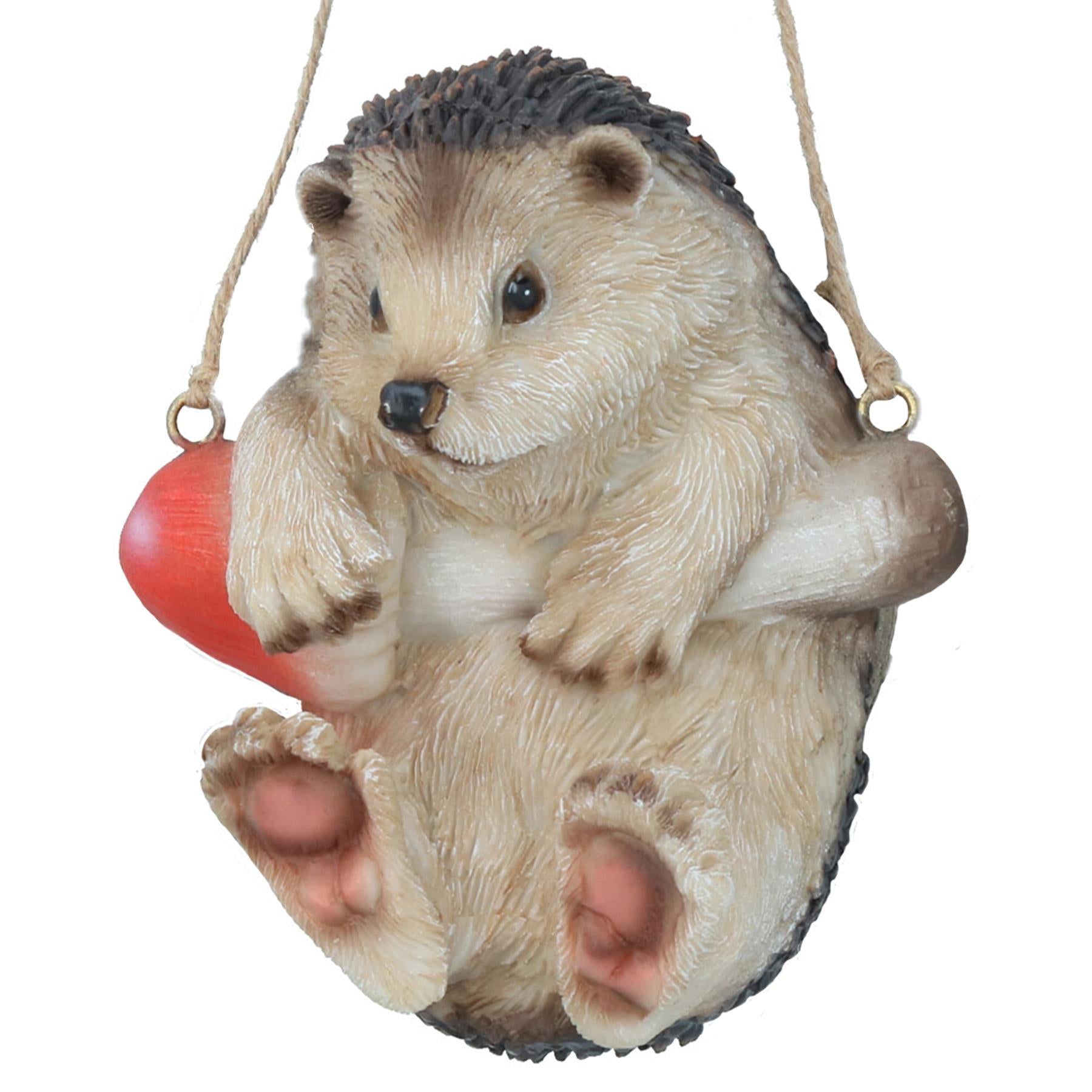 Climbing Hedgehog Hanger Garden Tree Home Ornament Statue Sculpture