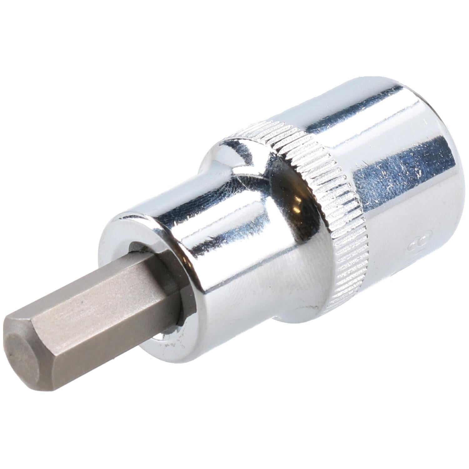 8mm Hex Bit Metric Allen Socket Male 1/2" Drive 55mm Length Strengthened Tip