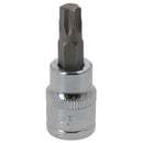T45 Male Torx Bit Star Socket 3/8" Drive Standard Internal Chrome Vanadium Steel