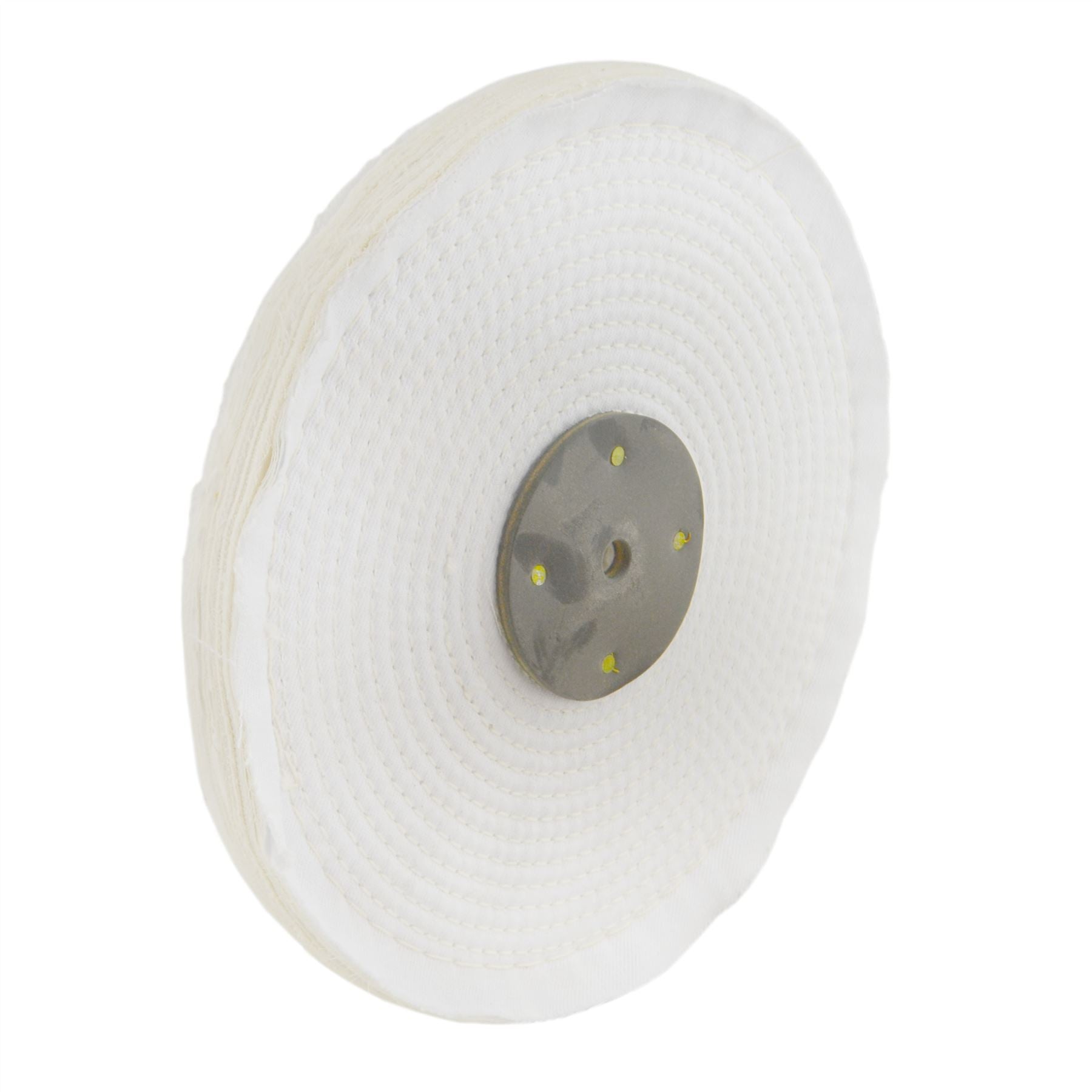 White Close Stitched Metal Polishing Buffing Mop 10" x 0.5" 1 section 2nd Stage
