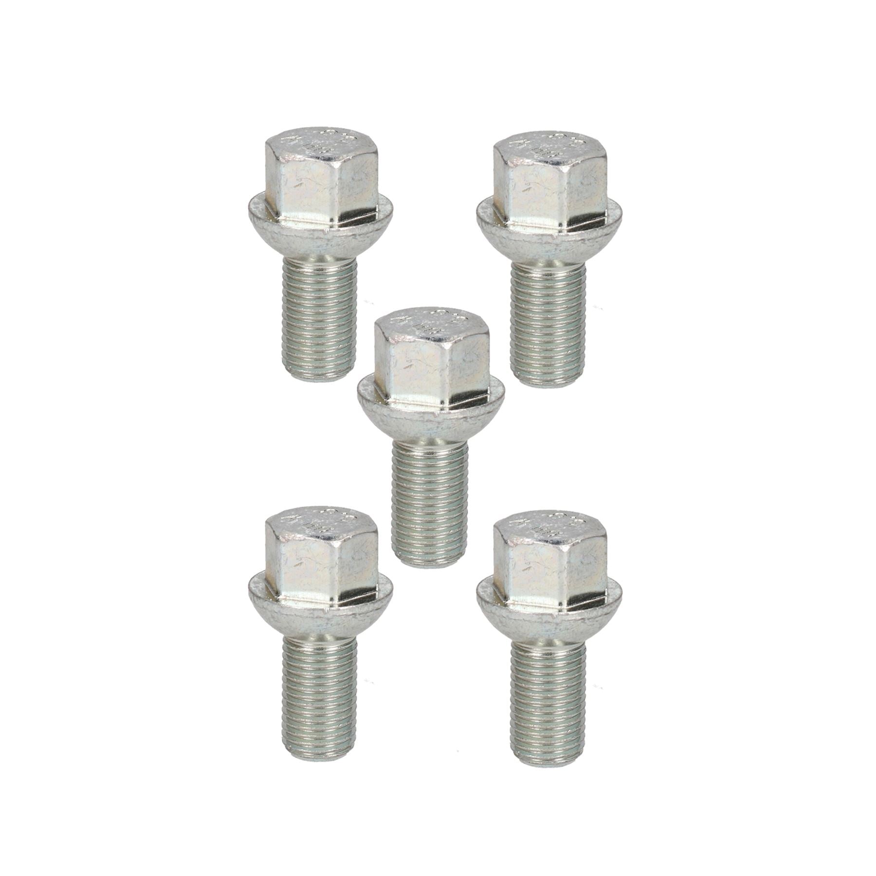 Lot de 5 boulons sphériques pour roue de remorque M14 x 1,5 pour Williams Indespension Knott