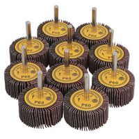50mm 60 Grit Abrasive Flap Wheel Discs Sanding Rust Removal 6mm Shank