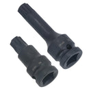 T60 Kurze (53 mm) + Lange (78 mm) Torx-Stern-Steckschlüsseleinsätze mit 1/2-Zoll-Antrieb