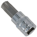 T55 Male Torx Bit Star Socket 3/8" Drive Standard Internal Chrome Vanadium Steel