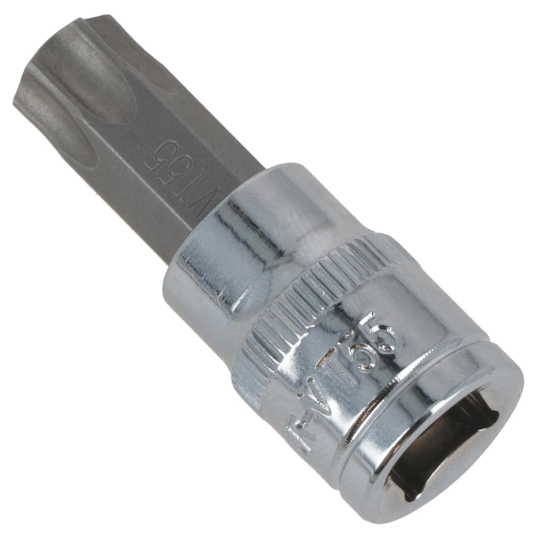 T55 Male Torx Bit Star Socket 3/8" Drive Standard Internal Chrome Vanadium Steel