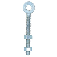 Swing Gate Long Eye Bolts Hinge + Nuts Adjustable Zinc Plated 12mm – 24mm