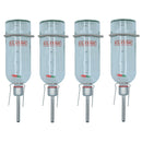 4PK Small Animal Glass 750ml Chew Proof Water Bottle With Water Level Indicator