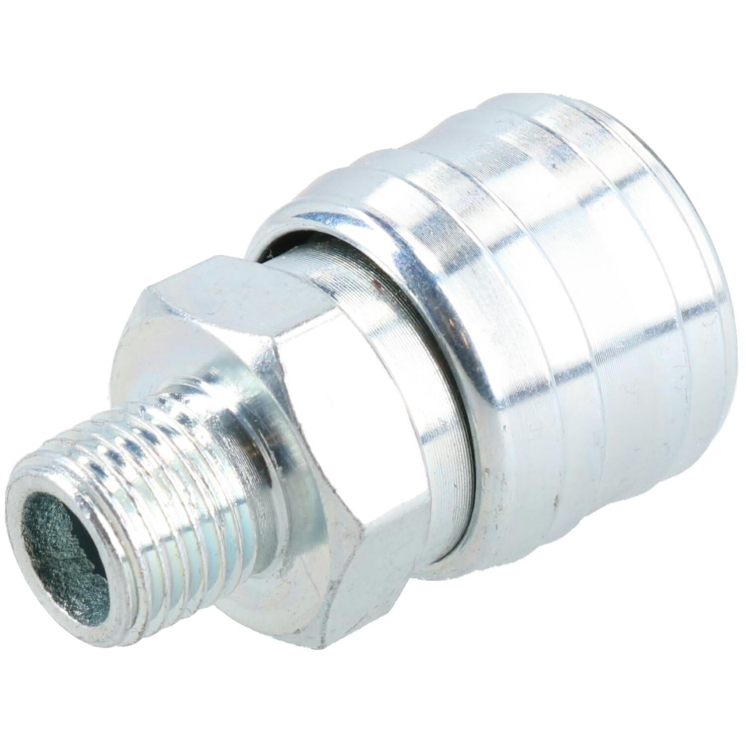 Euro Air Line Hose Connector Fitting Female Quick Release 1/4 BSP Male 2pk