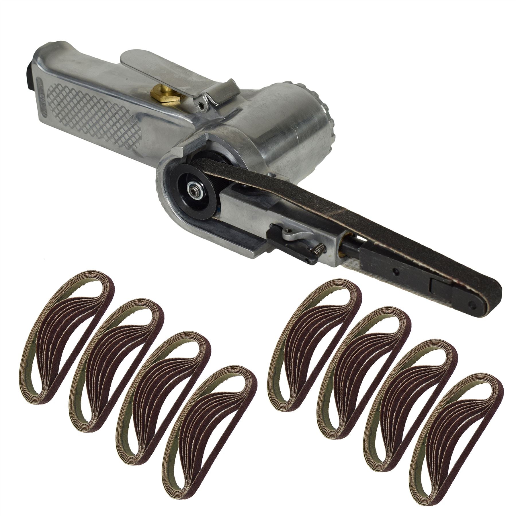 10mm 330 x 10mm Wide Air Finger Belt Sander Power File Detail Sanding + 50 Belts