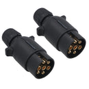 12N 7 Pin Plug Plastic Car Trailer Caravan Electrical Wiring Lights Connector