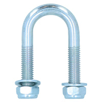 M8 Round Bend U Bolt 21mm x 50mm Width x Length Pipe Clamp Fixing
