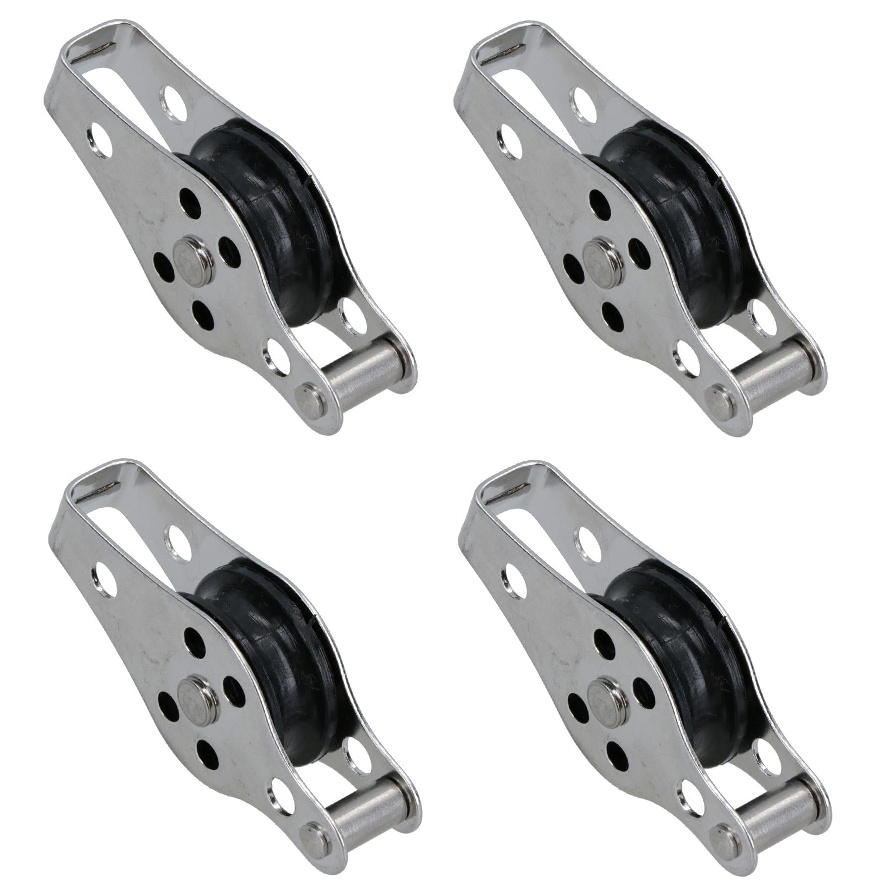 Marine Pulley Block With 25mm Diameter Nylon Wheel 316 Grade Stainless Steel