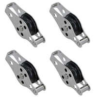 Marine Pulley Block With 25mm Diameter Nylon Wheel 316 Grade Stainless Steel