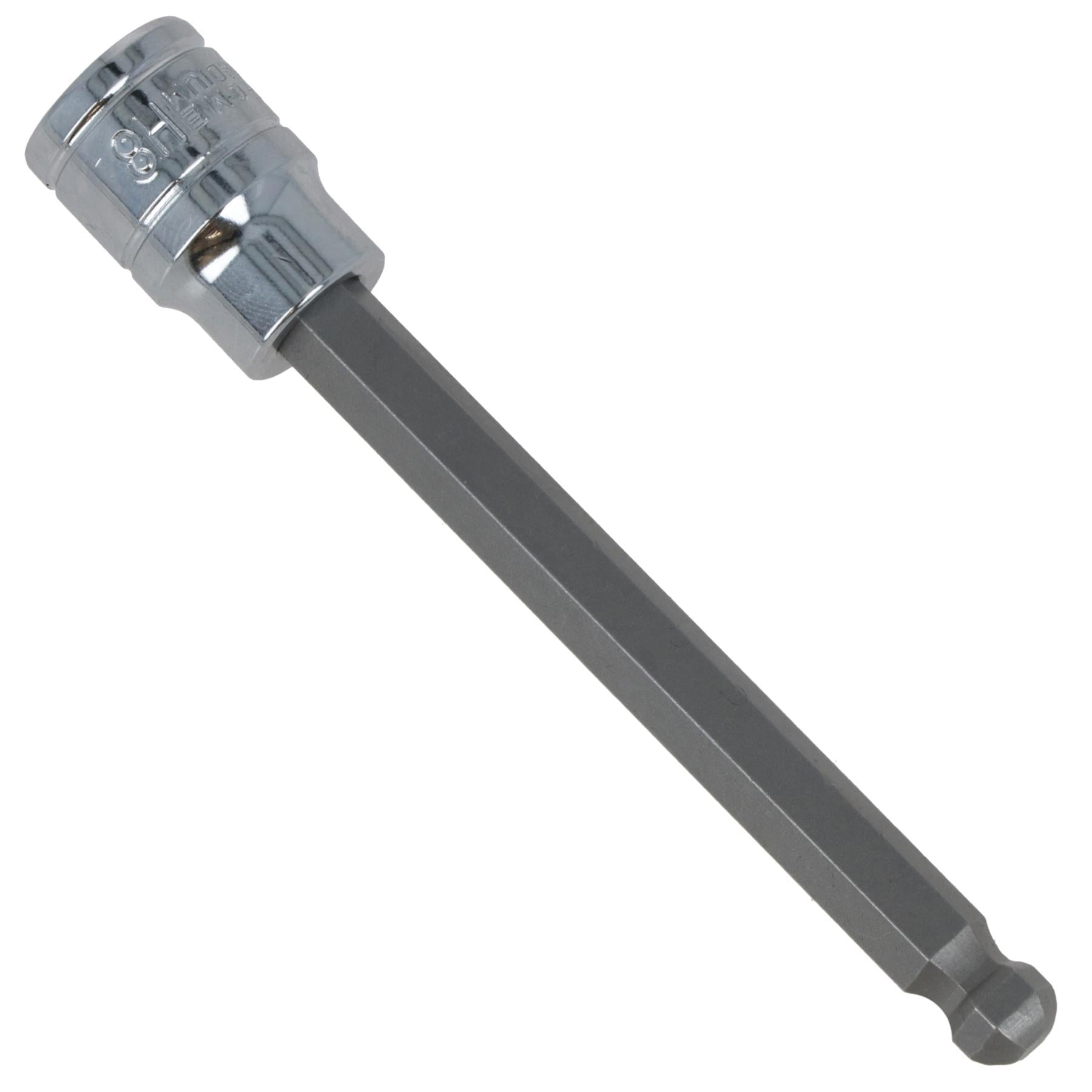 8mm 3/8" Drive Long Ball Ended Hex Allen Key Socket Bit 85mm Deep Reach CR-V