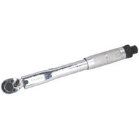 1/4" Drive Torque Wrench 5 - 25 Nm + Metric 6 Sided Deep Sockets 4 - 14mm
