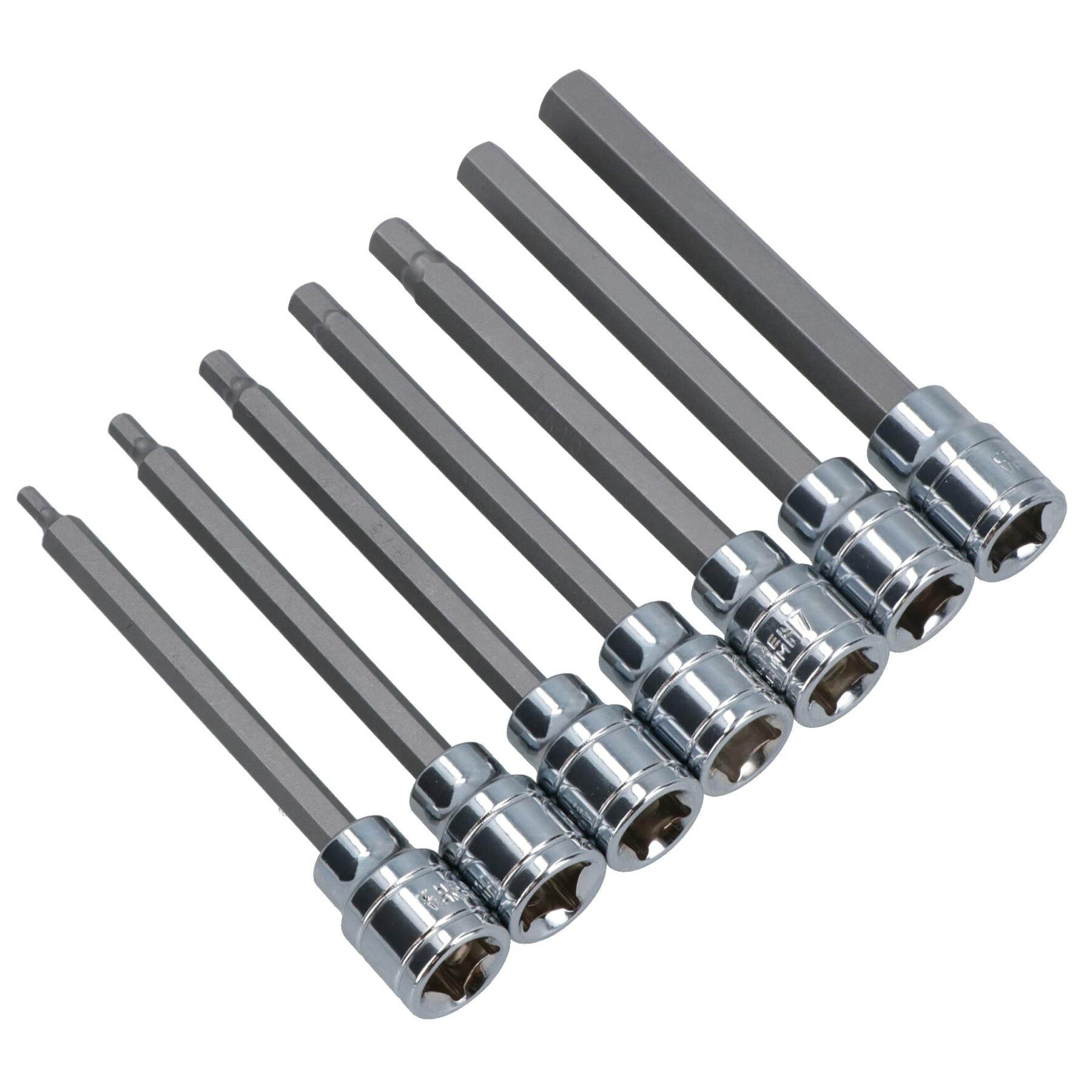 Long and Short Hex / Allen Key Socket Bit Set 3/8" dr H2 - H10 mm
