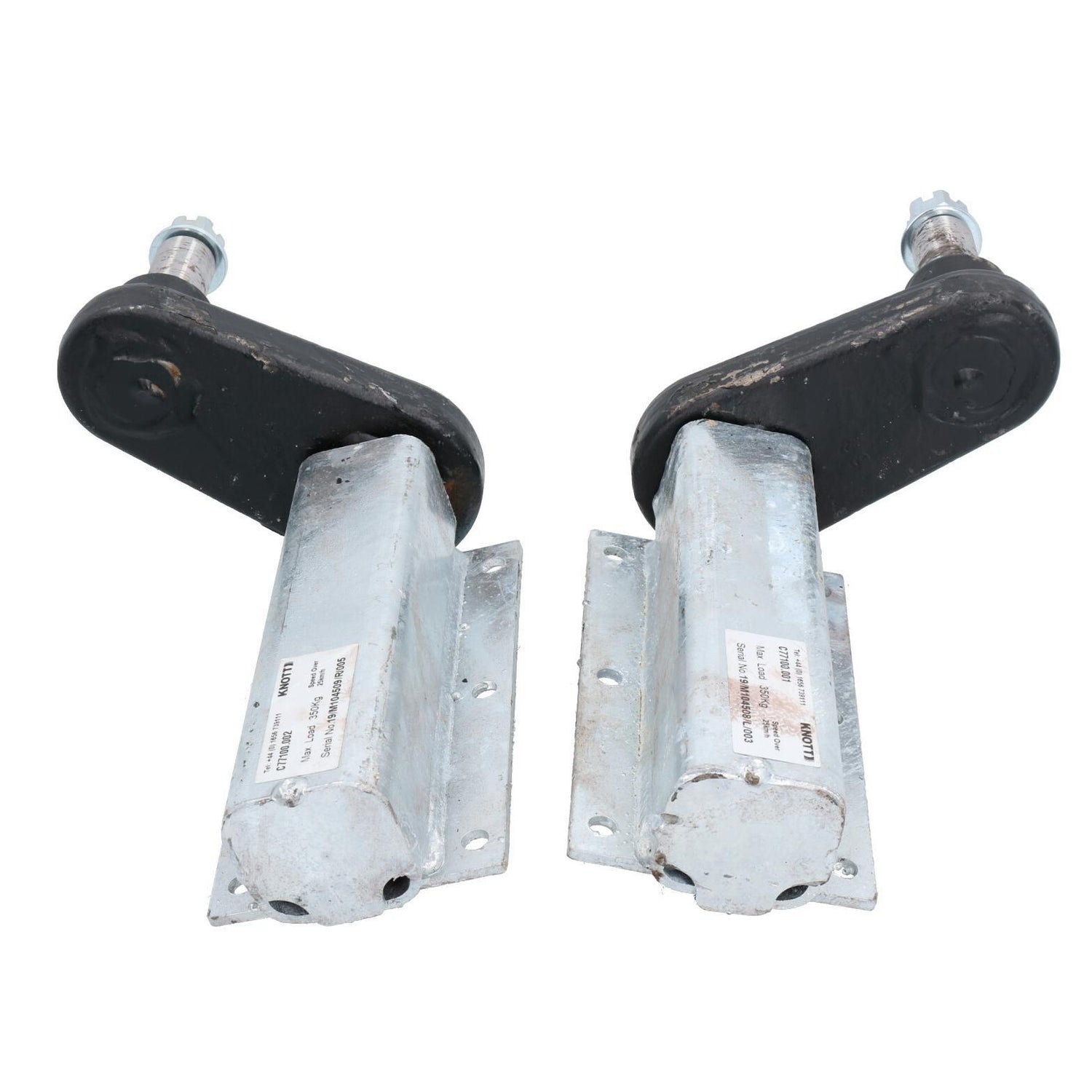350kg Galvanised Trailer Suspension Units & 8" Wheels & Tyres Kit 4" PCD Hubs