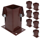 Flush Fit Fence Post Bolt Down Shoe Holder Support Clamp 75mm or 100mm