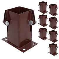 Flush Fit Fence Post Bolt Down Shoe Holder Support Clamp 75mm or 100mm