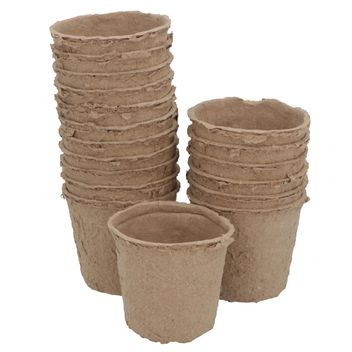 Biodegradable Fibre Plant Pots For Seeds Seedlings Cuttings Round 6 x 6.5cm