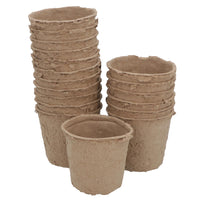 Biodegradable Fibre Plant Pots For Seeds Seedlings Cuttings Round 6 x 6.5cm