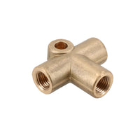 Adaptateur 3 voies pour raccord de tuyau de frein en laiton 3/8" UNF x 24 TPI pour pièce en T de tuyau 3/16"