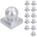 Metal Fence Post Caps Round / Ball 100mm x 100mm Protector Cover Silver