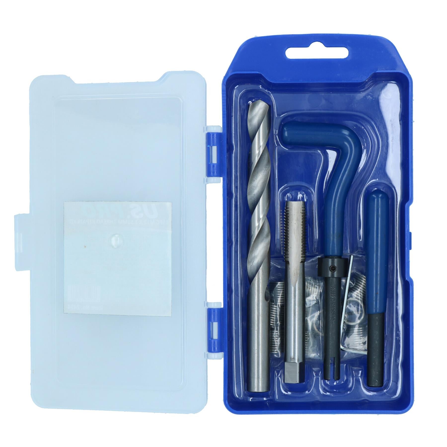 M12 x 1.5mm Metric Thread Repair Kit Helicoil Set for Damaged Threads 15pc