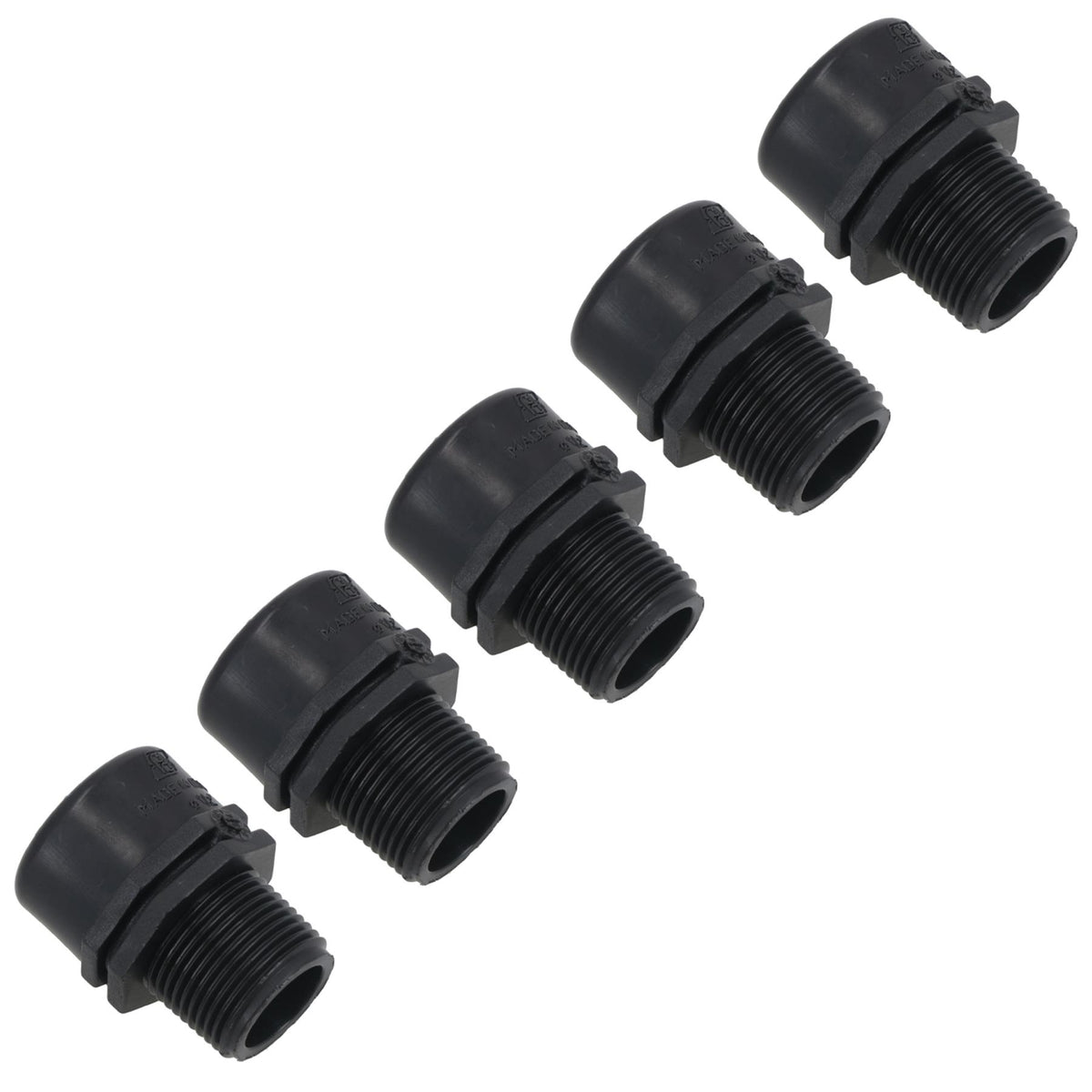 Polypropylene PP Threaded Reducing Socket Female – Male 3/4in – 1/2in BSP