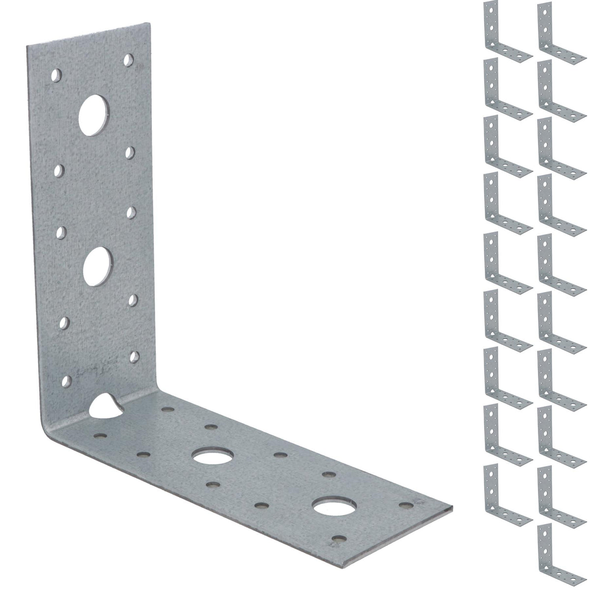Timber Joist Angle Bracket Fastening Plate Galvanised Steel 125 x 125 x 50mm
