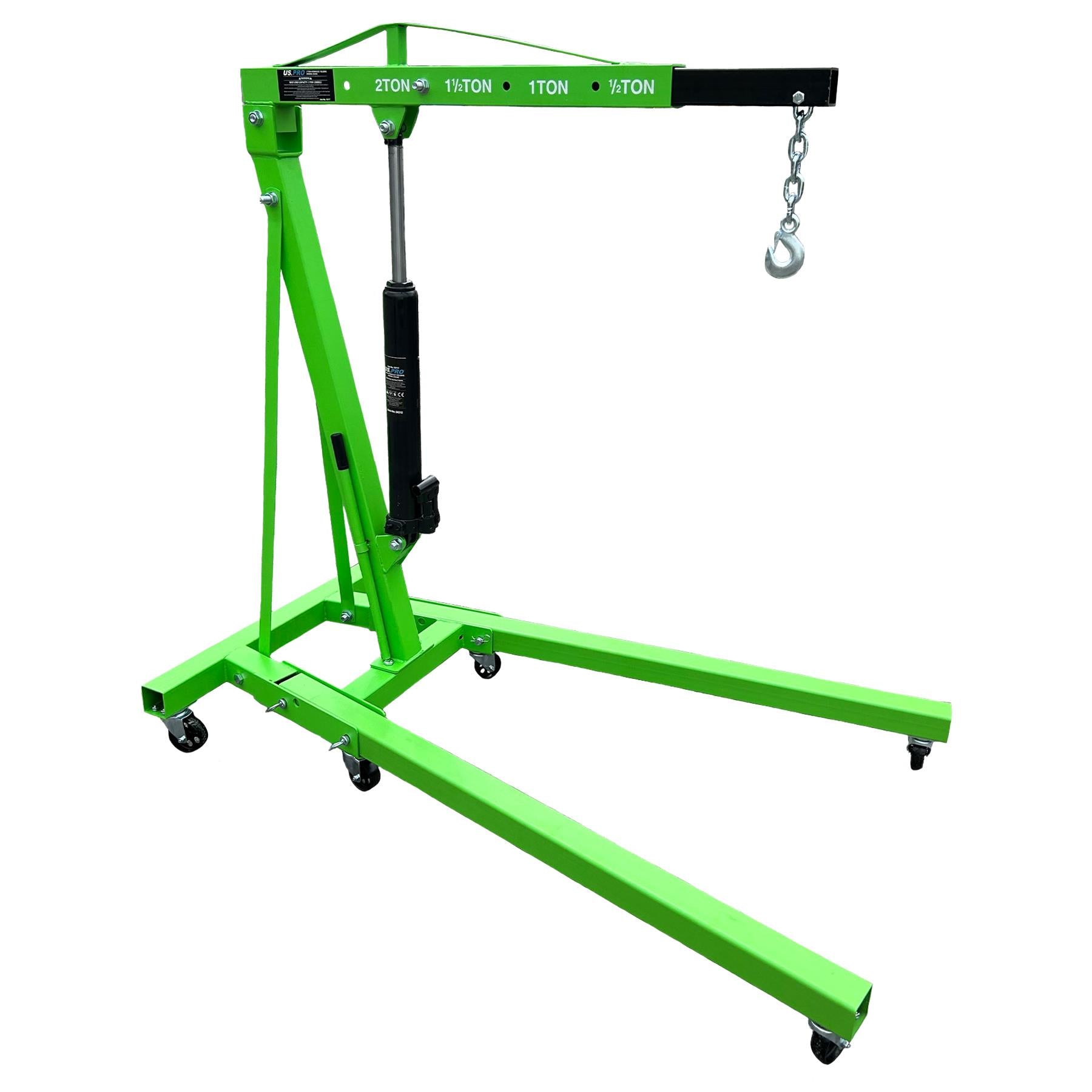 2 Ton Mobile Hydraulic Folding Engine Crane Lift Hoist Lift Stand Fully Adjustable