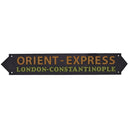 Orient Express Sign Plaque Train Railway Wall Station Gate Fence Post Garage