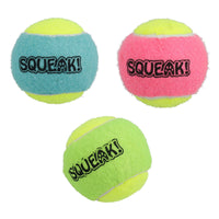 3pk Medium Squeaky Tennis Balls Puppy Dog Chuck Fetch Play Time- 6.5cm