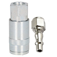 1/4" BSP Air Fitting Female Coupler Female Thread & Male Plug Female Thread