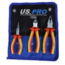 VDE Insulated Electrical Electricians Plier Set Cutters Combo Long Nose 3pc