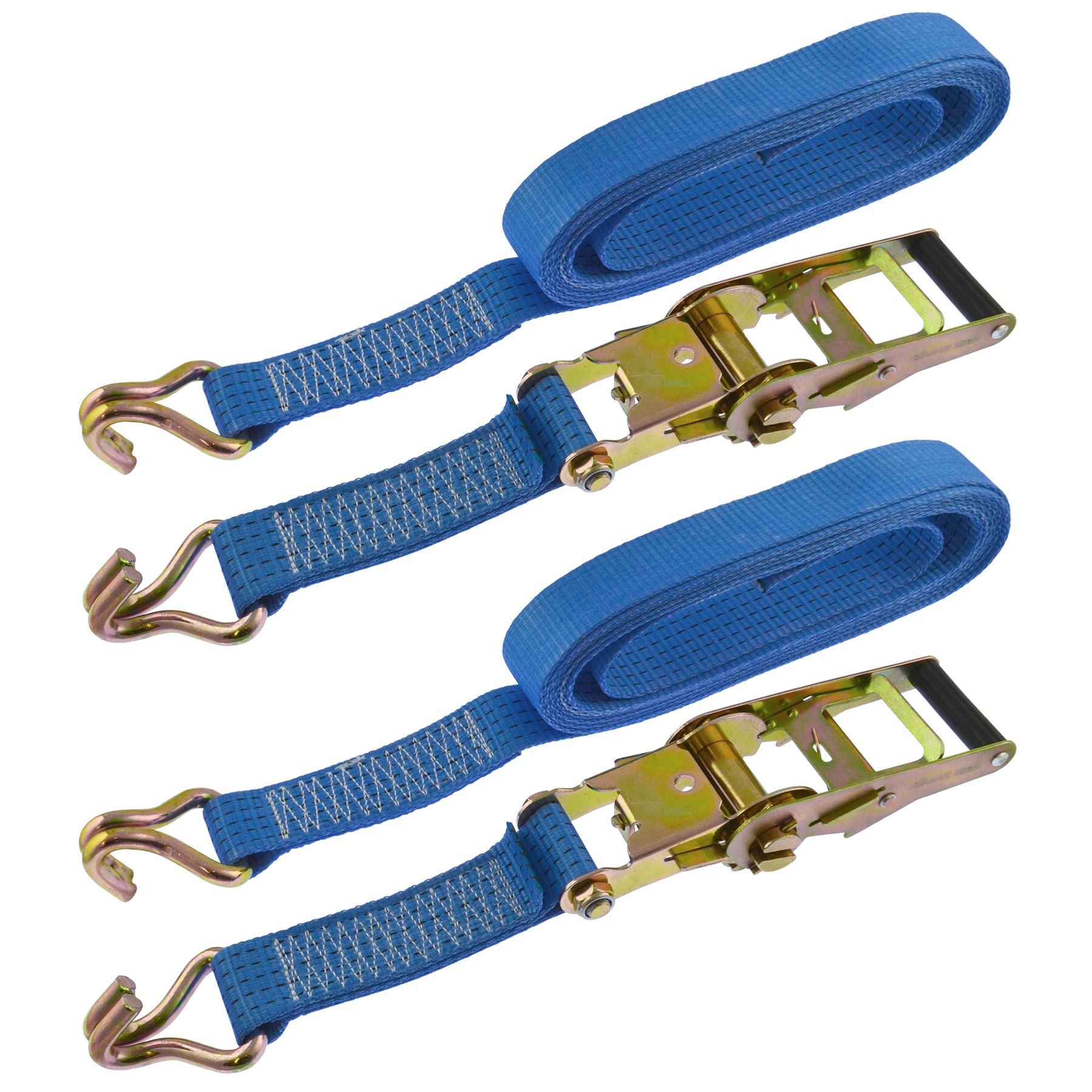 Ratchet Strap Trailer Tie Down 5m Handle Hooks Recovery 2.5 Ton Lashing x 2
