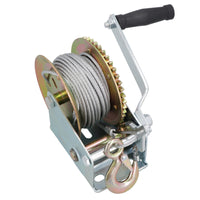 Heavy Duty Trailer Hand Winch Boats Cars Steel Cable 20 Metres 540kg Capacity