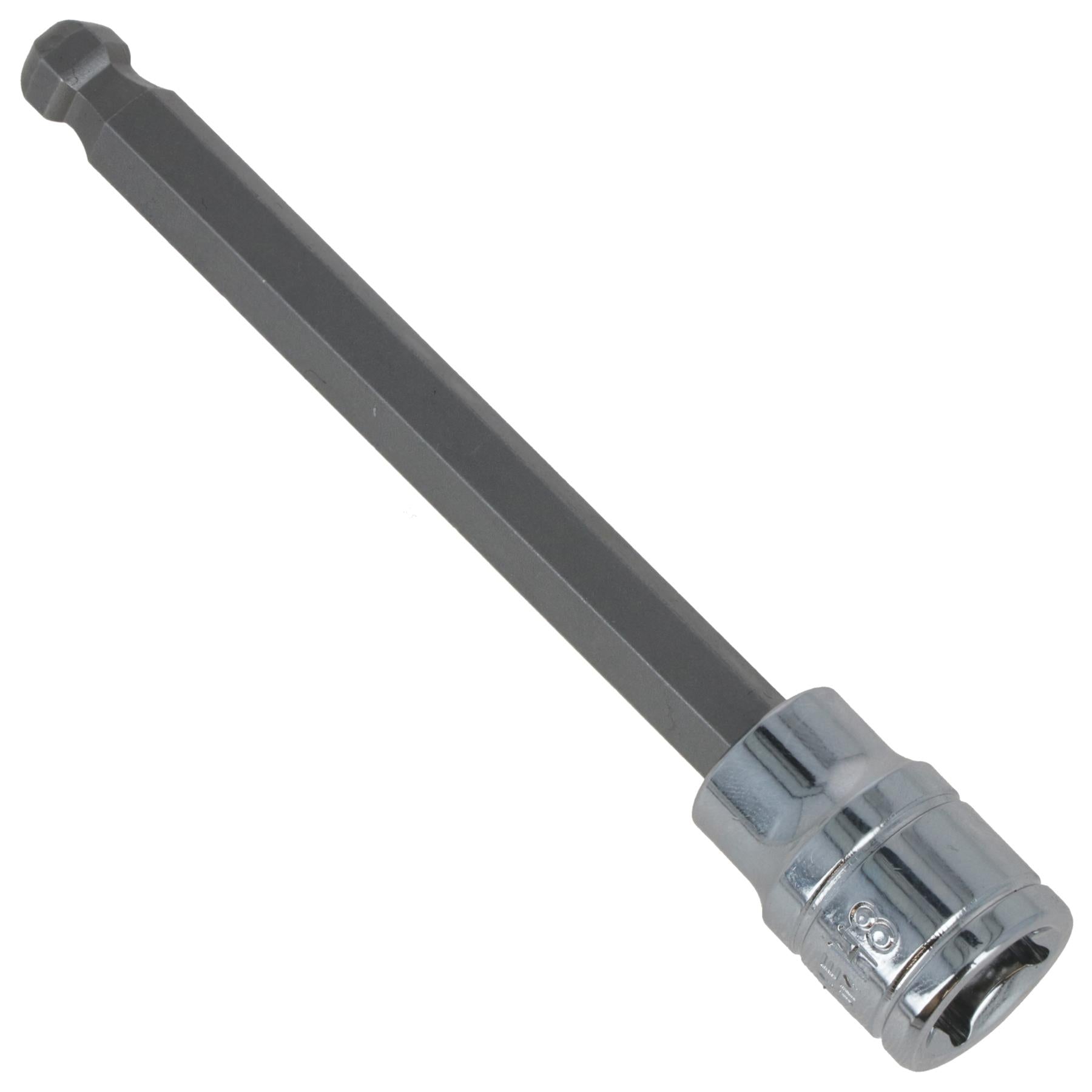 8mm 3/8" Drive Long Ball Ended Hex Allen Key Socket Bit 85mm Deep Reach CR-V
