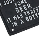Trapped In a Bottle Opener Beer Cast Iron Sign Gift Garage Shed Bar Man Cave